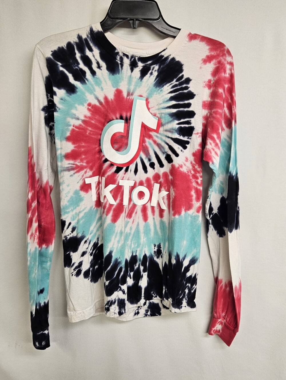 TikTok Graphic Tie-Dye Influencer Long Sleeve T-Shirt Small